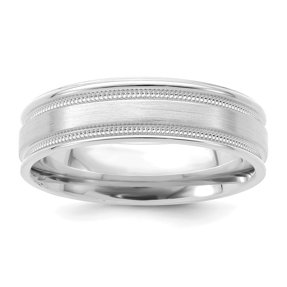 Comfort Fit Brush Satin Fancy Wedding Bands