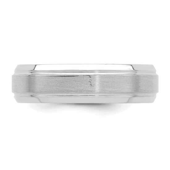 Comfort Fit Brush Satin Fancy Wedding Bands