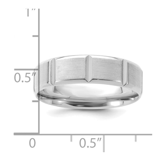 Comfort Fit Brush Satin Fancy Wedding Bands