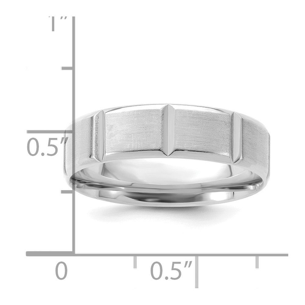 Comfort Fit Brush Satin Fancy Wedding Bands