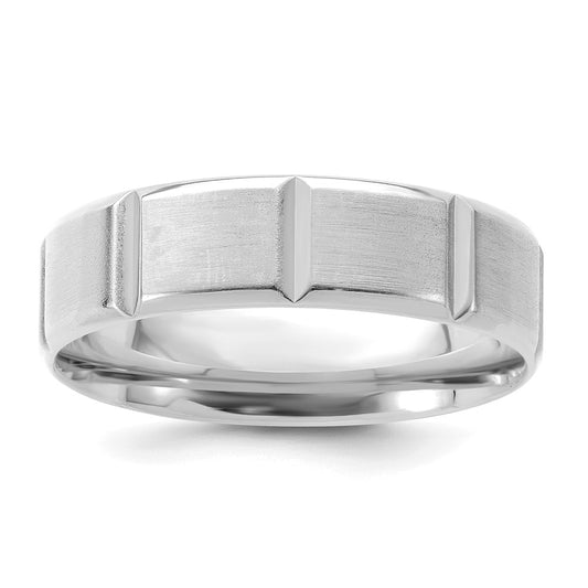 Comfort Fit Brush Satin Fancy Wedding Bands