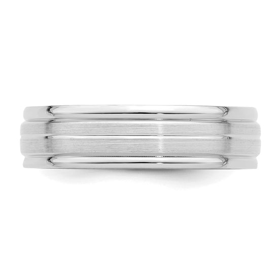 Comfort Fit Brush Satin Fancy Wedding Bands