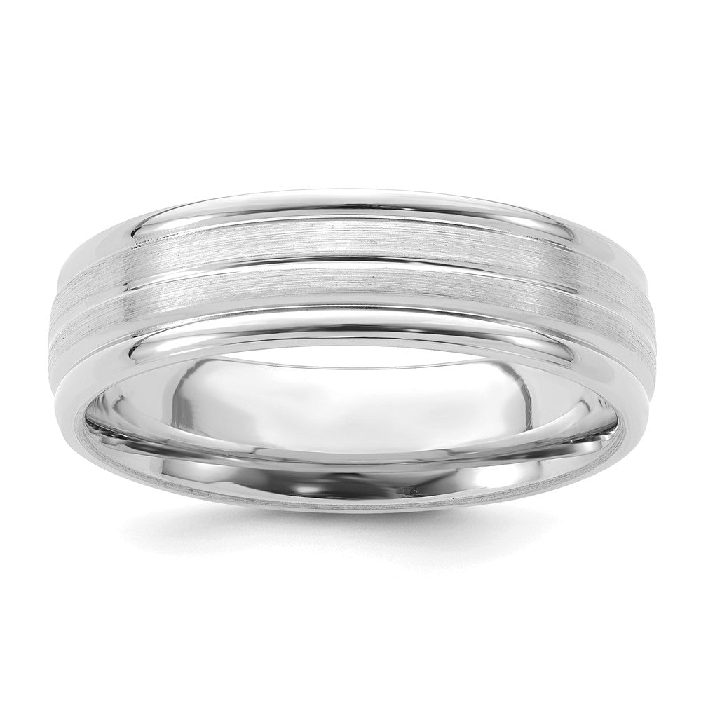 Comfort Fit Brush Satin Fancy Wedding Bands