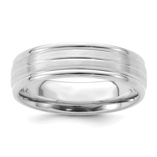 Comfort Fit Brush Satin Fancy Wedding Bands