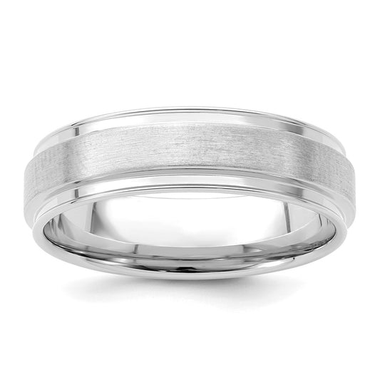 Comfort Fit Brush Satin Fancy Wedding Bands