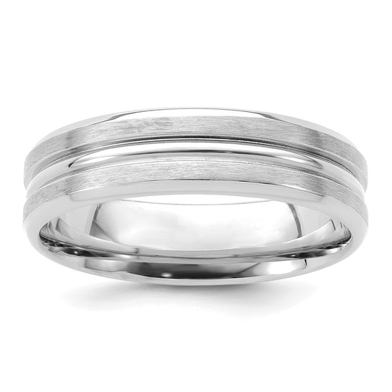 Comfort Fit Brush Satin Fancy Wedding Bands