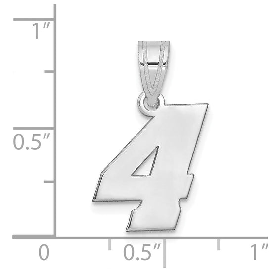 14kw Polished Block Number 4 Pendant