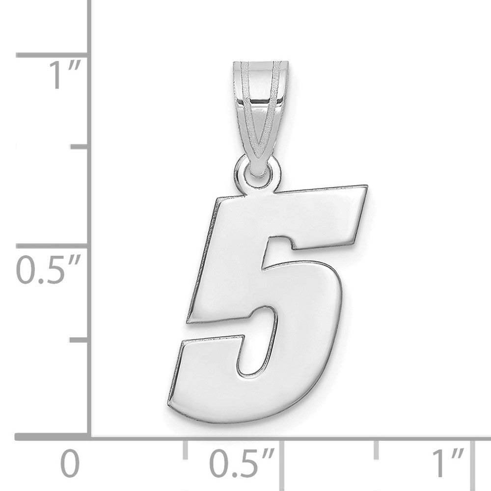 14kw Polished Block Number 5 Pendant