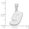 14kw Polished Block Number 9 Pendant