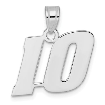 14kw Polished Block Number 10 Pendant