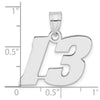 14kw Polished Block Number 13 Pendant