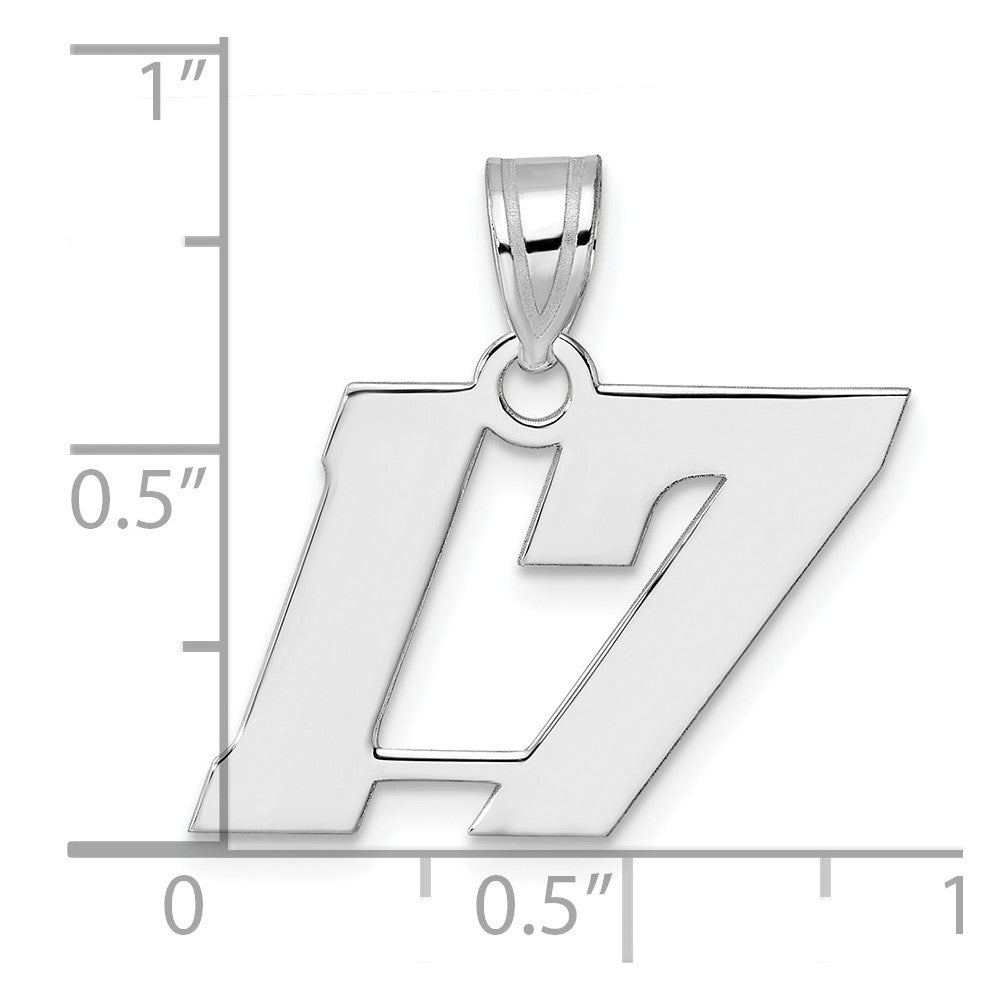 14kw Polished Block Number 17 Pendant