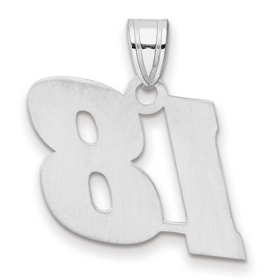 14kw Polished Block Number 18 Pendant