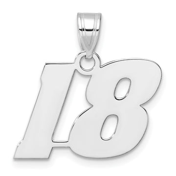 14kw Polished Block Number 18 Pendant
