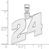 14kw Polished Block Number 24 Pendant