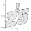 14kw Polished Block Number 25 Pendant