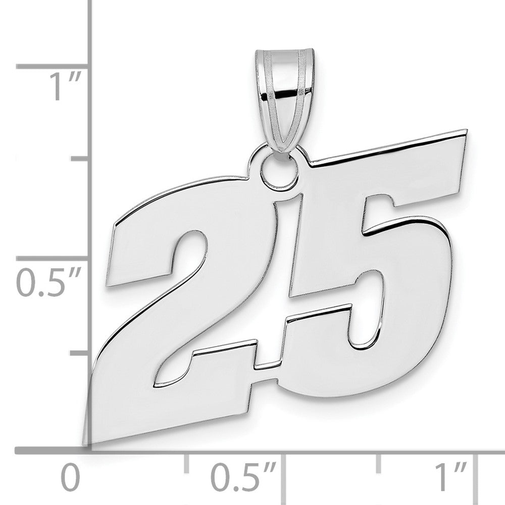 14kw Polished Block Number 25 Pendant
