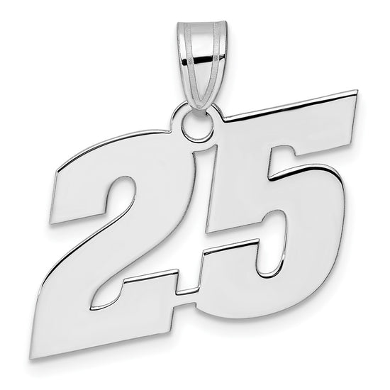 14kw Polished Block Number 25 Pendant