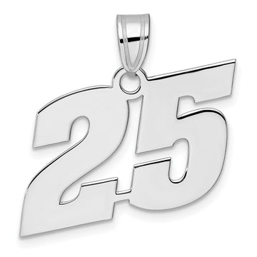 14kw Polished Block Number 25 Pendant