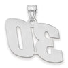 14kw Polished Block Number 30 Pendant