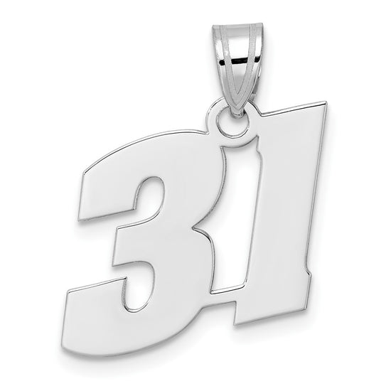 14kw Polished Block Number 31 Pendant