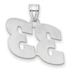 14kw Polished Block Number 33 Pendant