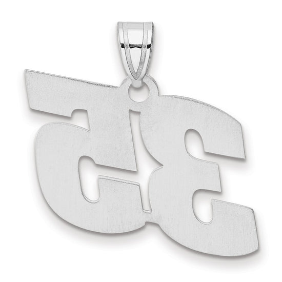 14kw Polished Block Number 35 Pendant