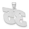 14kw Polished Block Number 35 Pendant