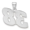 14kw Polished Block Number 38 Pendant
