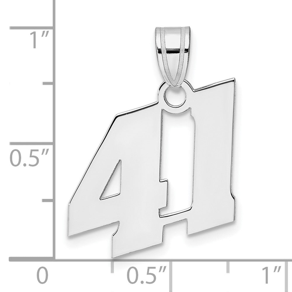 14kw Polished Block Number 41 Pendant