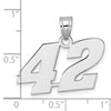 14kw Polished Block Number 42 Pendant