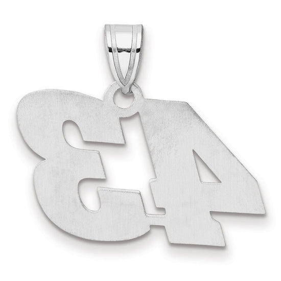 14kw Polished Block Number 43 Pendant