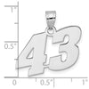 14kw Polished Block Number 43 Pendant