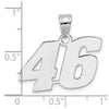 14kw Polished Block Number 46 Pendant