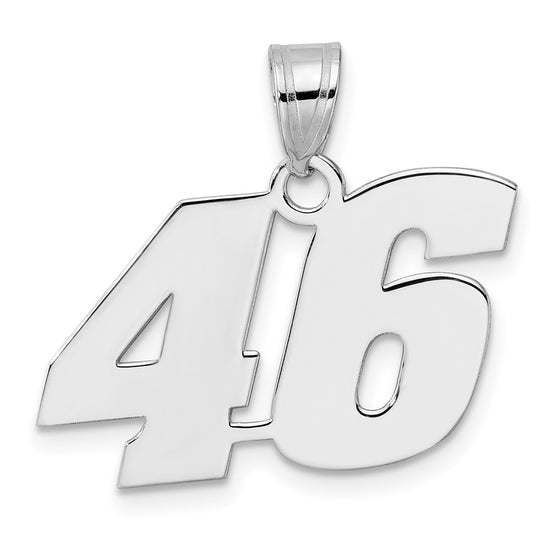 14kw Polished Block Number 46 Pendant