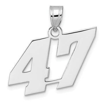 14kw Polished Block Number 47 Pendant