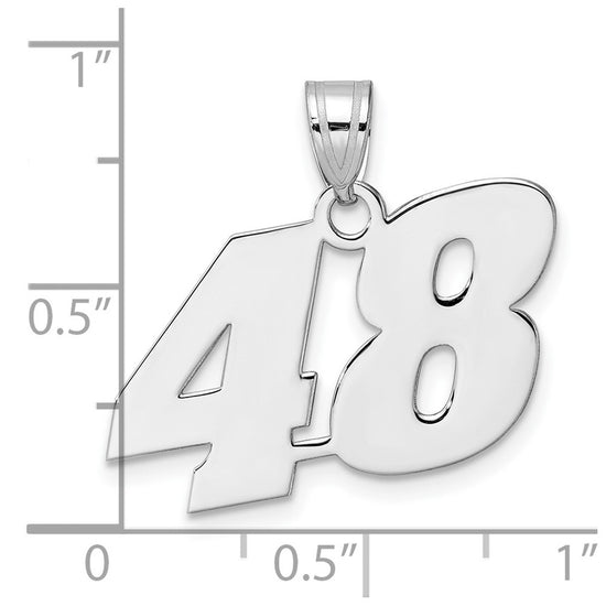 14kw Polished Block Number 48 Pendant