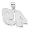 14kw Polished Block Number 49 Pendant