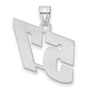14kw Polished Block Number 57 Pendant