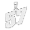 14kw Polished Block Number 57 Pendant