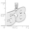 14kw Polished Block Number 58 Pendant
