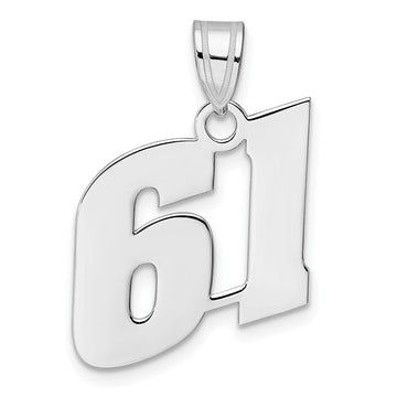 14kw Polished Block Number 61 Pendant
