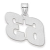 14kw Polished Block Number 63 Pendant