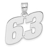 14kw Polished Block Number 63 Pendant