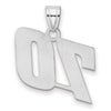 14kw Polished Block Number 70 Pendant