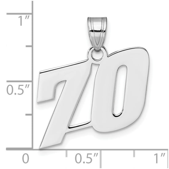 14kw Polished Block Number 70 Pendant