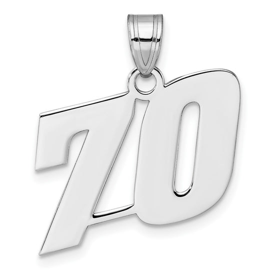 14kw Polished Block Number 70 Pendant