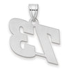 14kw Polished Block Number 73 Pendant