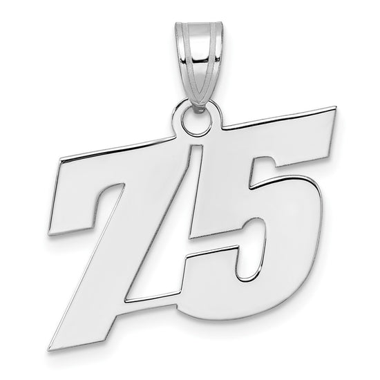 14kw Polished Block Number 75 Pendant