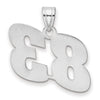 14kw Polished Block Number 83 Pendant